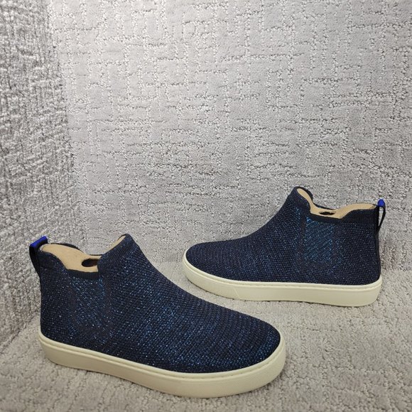 Rothy's The Chelsea Metallic Lattice Pull On Ankle Boots Women's Size US 6, 10 - Picture 1 of 11